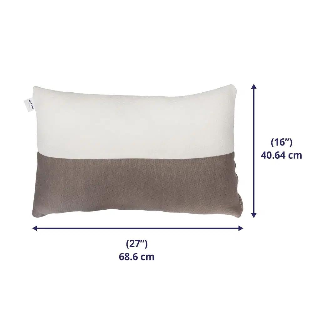 WOODWHITE Reversible Hypoallergenic Microfiber Pillows Set of 4 | Height Adjustable & Long Lasting | Big Size & Shape | Soft & Cozy for Pillow 18 x 28 Inch - Blue & Cream.