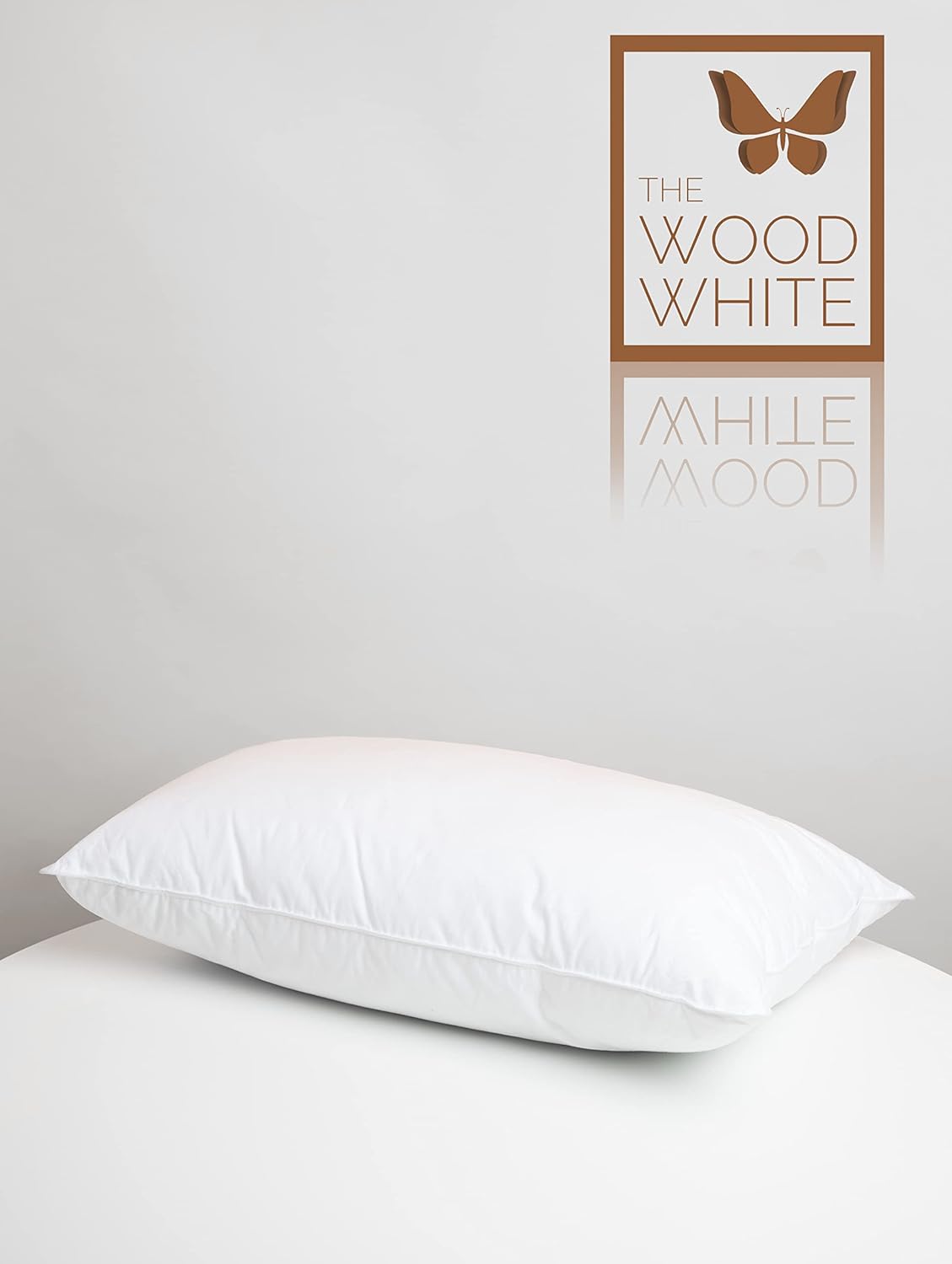 WOODWHITE Microfiber Soft White Medium Firm Pillows Set of 4 in 17 x 27 Inches. Pillows for Every Sleep.