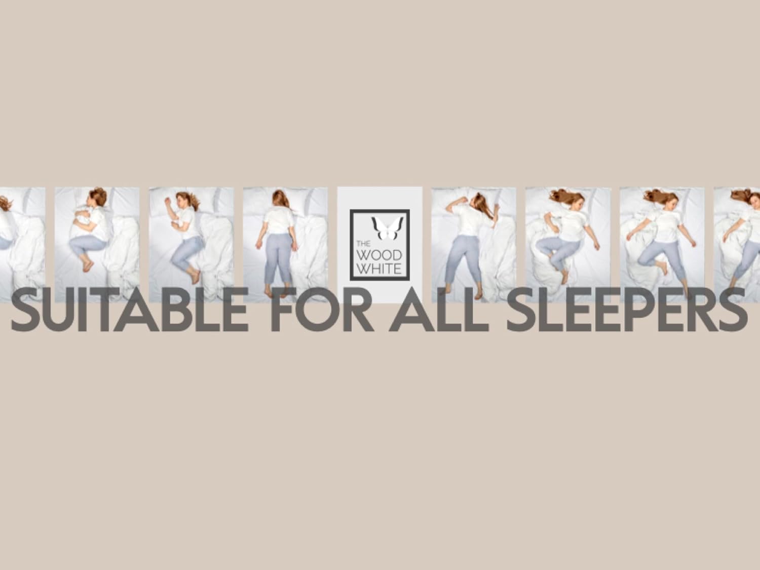 WOODWHITE Microfiber Soft White Medium Firm Pillows Set of 4 in 17 x 27 Inches. Pillows for Every Sleep.