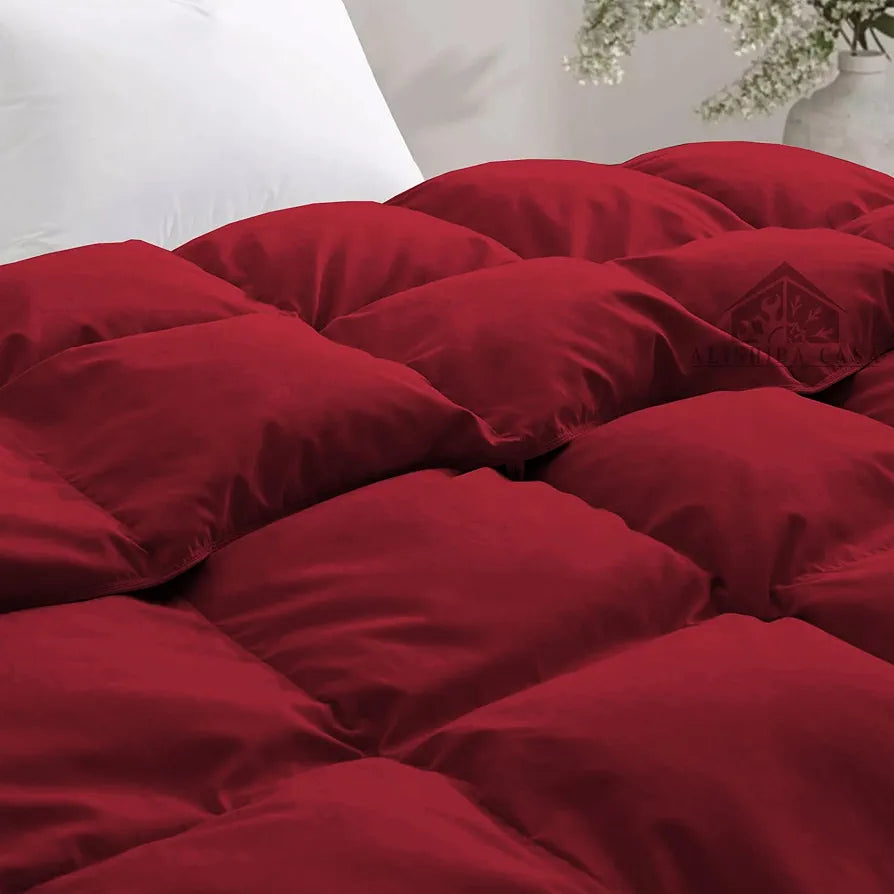 500 GSM Heavy Winter Quilt Comforter King Size  - Super Comfort Winter Blanket 500 GSM Microfiber Fill - Duvet/Blanket King Size - Burgundy Color