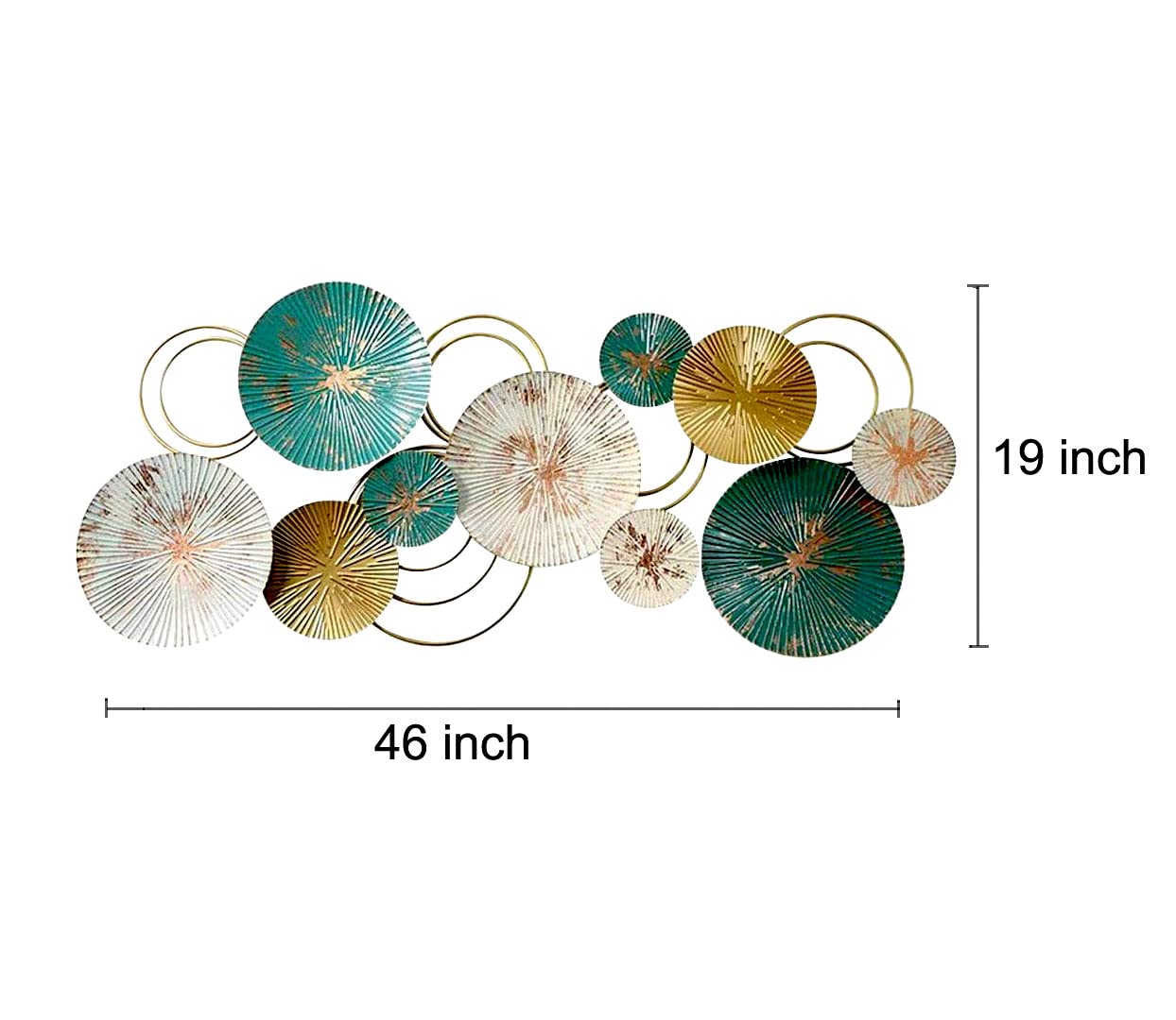 Metal Wall Decor Wall Hanging Multi Color Wall Arts for Home Hotel Office Living Room Bedroom (Size 46X19 Inch) Decoration Item