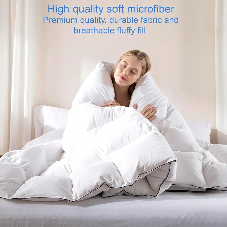 500 GSM Heavy Winter Quilt Comforter King Size  - Super Comfort Winter Blanket 500 GSM Microfiber Fill - Duvet/Blanket King Size - Burgundy Color