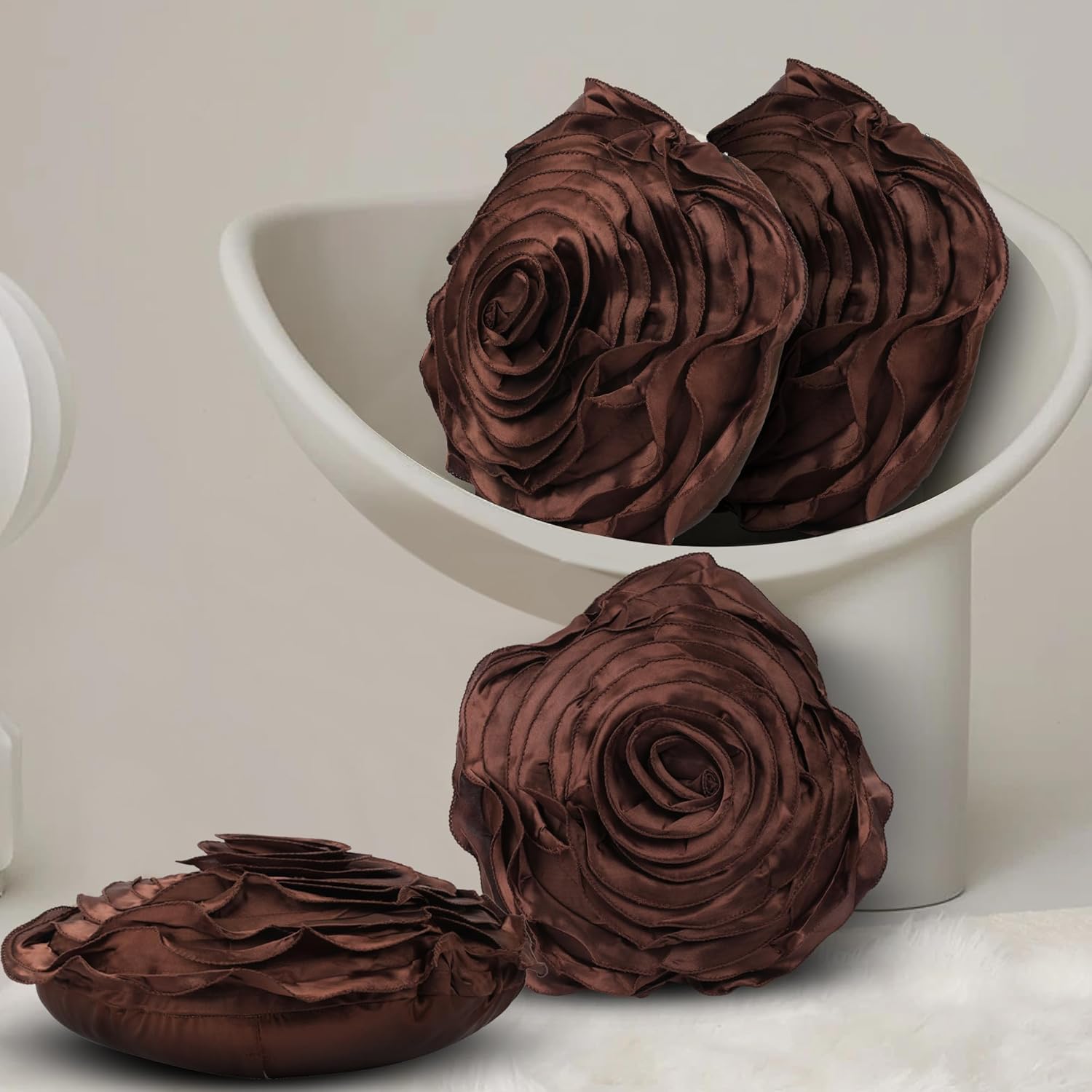 JDX m Latest Desighner Cushion Cover for Living Room and Sofa, 8076_Brown,Velvet,250 TC