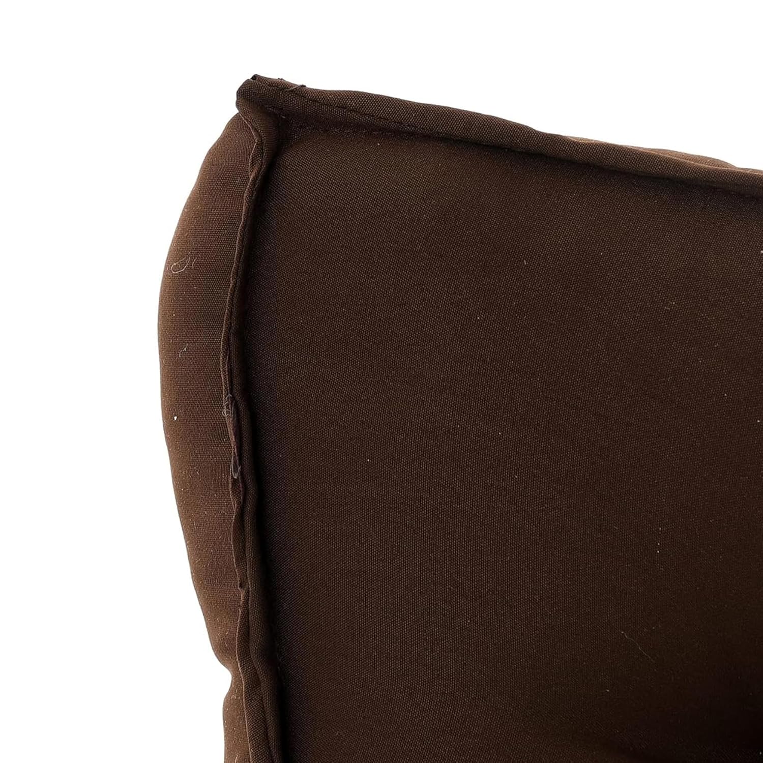 Kuber Industries Pack of 2 Square Chair Pad/Cushion|Quilted Microfiber Fabric & Solid Color|Soft & Comfortable Sitting|Size 45 x 45 x 7 CM (Brown)