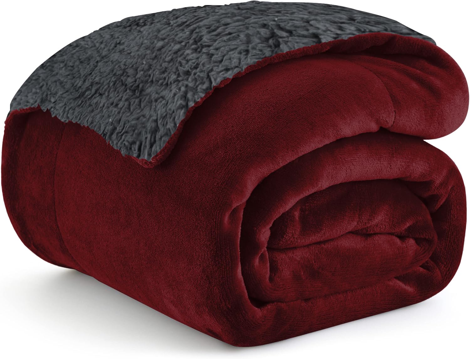 Homestan Fleece Sherpa Blanket for Winter Single Bed 400GSM,Soft Quilt Blanket for Comfort & Warmth (60X90 Inches, Maroon)