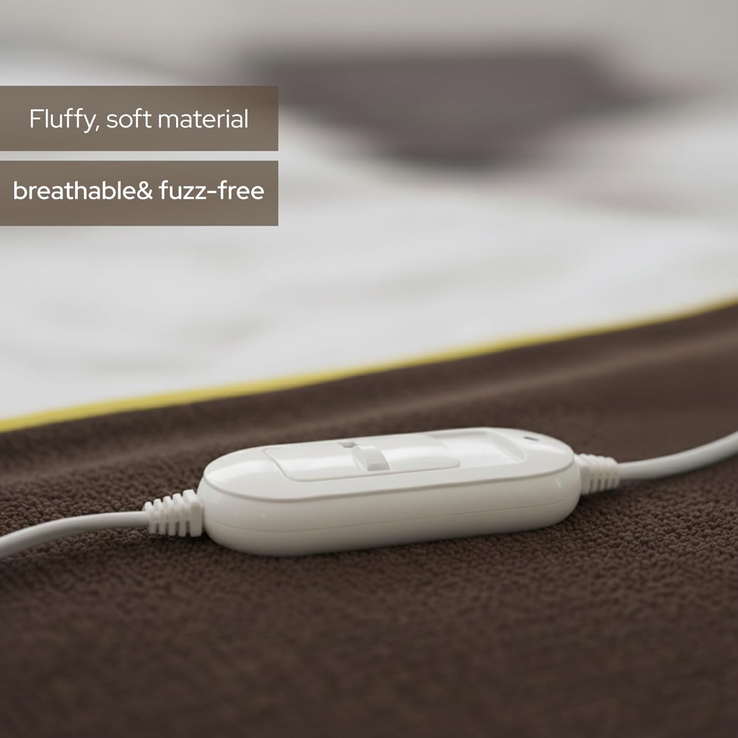 Utopia Bedding Electric Blanket for Under and Over Bed Use Safe and Secure Heating Blanket for Winter with Overheat Protection Fast Heating Soft Fabric Comfort for Single Bed 76x152 cm (Brown)