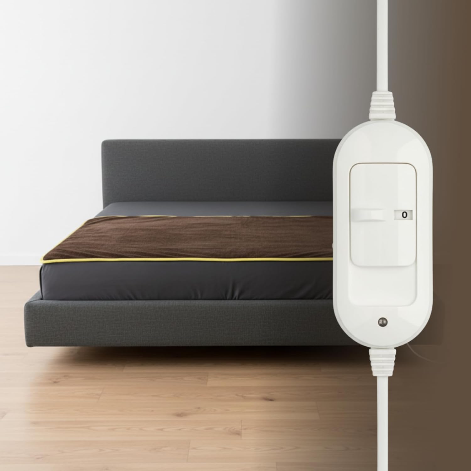 Utopia Bedding Electric Blanket for Under and Over Bed Use Safe and Secure Heating Blanket for Winter with Overheat Protection Fast Heating Soft Fabric Comfort for Single Bed 76x152 cm (Brown)